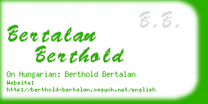 bertalan berthold business card